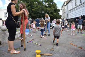 circus skills stilts
